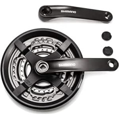 SHIMANO kloķis 6/7/8 ātrumu melns FC-TY301 48/38/28T 170 mm ar CG