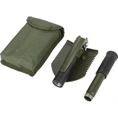 Folding Shovel Military Multifunctional Folding Shovel, Mini Military Folding Shovel, Removable Shovel, Multifunctional Folding Tool for Outdoor Survival Camping Hiking Garden (Green)