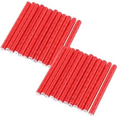 MAGT Bicycle Reflectors, 24 Pieces Colorful Bicycle Spoke Reflector Clips, Bicycle Reflectors, Reflective Warning Strips, Clip Tube (Red)