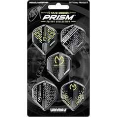 Winmau Prism Pack 2 Pro Player Michael Van Gerwen kolekcija šautriņu lidojumi, īpaši spēcīgi 100 mikroni (5 komplekti)