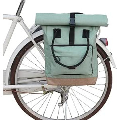 TOURBON Roll-Top Pannier Rack Kuprinė Dviračio Krepšys Dviračių Laikiklis, žalias