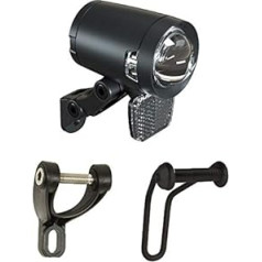 P4B Bicycle Light for Your E-Bike – Includes 2 x Additional Holders | For 6 V & 12 V DC | 230 Lumen (approx. 100 Lux) | Very High Light Output and Focused Light Beam