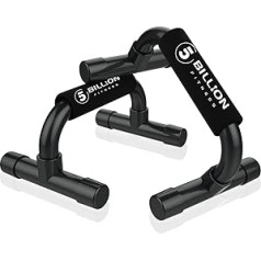 5BILLION Liegestützgriffe Push Up Bars Stand - Home Gym Übung Trainieren Ausbildung - Gut für Deine Muskel-Ups & Klimmzüge - Schaumgriff (schwarz)