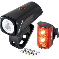 Sigma Buster 400 / Buster RL 80 LED USB priekšējo lukturu komplekts, sporta, melns, viens izmērs