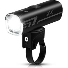 OLIGHT ZX 50 Lux LED velosipēda gaisma ar StVZO apstiprinātu, 2 gaismas režīmi un IPX6 ūdensizturīgs priekšējais velosipēda apgaismojums, 3,5 stundu gaismas ilgums, USB uzlādējams velosipēda apgaismojums