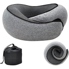 ZAWR Lightweight Travel Pillow, Travel Pillow, Neck Pillow, Memory Foam Neck Pillow with 360 Degree Headrest, Travel Aeroplane Neck Pillow, Snail Travel Pillow, for Plane, Car, Office, Camping