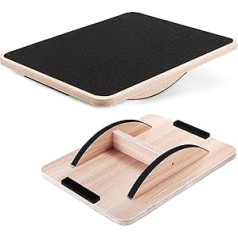 Yes4All Balance Board, ieskaitot vingrojumu plakātu ar rokturi un neslīdošu virsmu; Premium plastmasas šūpošanas dēļa diametrs 40 cm - 41 cm, krāsains jūsu stabilitātei un visa ķermeņa treniņam