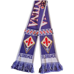 Fiorentina Scarf | Football Fan Scarf | Premium Acrylic Knit, Sky Blue and White, Large, Sky blue and white