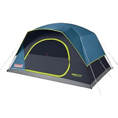 Coleman Skydome 4 Tent 4 Person Camping Tent Extra Dark Sleeping Cabin Dome Tent 100% Waterproof Set Up in 5 Minutes