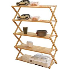 puzzlegame Camping Folding Storage Shelf, Folding Camping Shelves - Multi-layer Storage Rack for Outdoor Use - Portable Storage Rack for Kitchen Utensils, Multifunctional Shelf