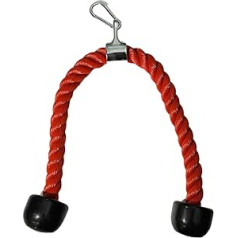 Rivotrance 27 collu tricepsa troses kabeļu stiprinājumi — daudzpusīgi mājas fitnesa kabeļu mašīnas piederumi — nolaižams latas stiprinājums svara uzlabošanai (sarkans)