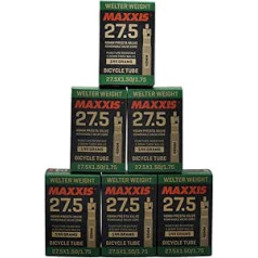 Maxxis Welter Weight 27.5 x 1.50-1.75 48 mm Presta FV Bike Inner Tube, 6 Pack, STB2179-6