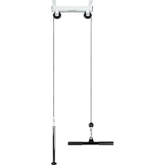 ScSports® Lat Pulldown / Kabeļa vilkšana ar tricepsa stieni, melns / balts, balts, x