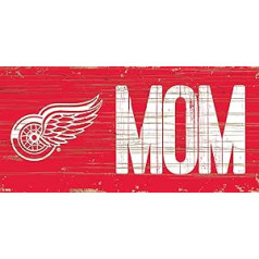 Fanu darbi NHL Detroit Red Wings Unisex Detroit Red Wings Mom Sign, komandas krāsa, 6 x 12 collas