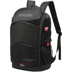 DUCATI, pilsētas velosipēdu un motorolleru sporta mugursoma pieaugušajiem, melna, viena izmēra, melna, pilsētas