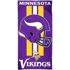 Wincraft NFL Minesota Vikings dvielis 30 x 60 collu komandas krāsas, viens izmērs