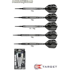 Tikslinis smiginis 8ZERO Black 80% Phil Taylor Tungsten Soft Darts