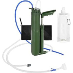 NEVYTOL pārnēsājamais ūdens filtrs āra kannu filtrs 8000L filtrs Outdoor Surviva noņem 0,01 mikronu biezu smago metālu vīrusu ar 500 ml ūdens maisiņu ārkārtas situācijām ārpus telpām, kempingiem, pārgājieniem