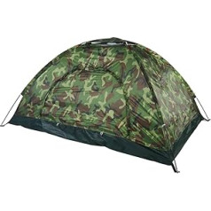 Camping Tent, 2 Person Portable Outdoor Camouflage UV Protection Waterproof Backpack Tent 2 Person Tent for Camping Hiking Easy Storage