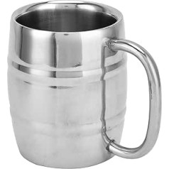 Stainless Steel Thermal Mug Insulated Mug 300 ml Double-Walled Coffee Mug Cooling Beer Glasses for Camping, Hiking