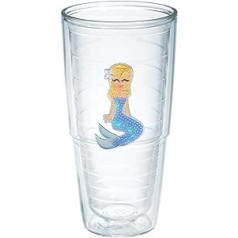 Tervis 1280546 Blue Sequins Mermaid izolēta krūze ar Tritan emblēmu Clear