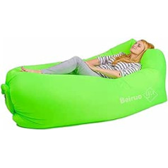 Beiruoyu Bry piepūšamais atpūtas krēsls gaisa krēsls dīvāngulta guļammaisa dīvāns pludmales kempingam Lake Garden (Green02)
