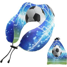 YOUJUNER ceļojumu spilvens Galaxy sporta bumbu futbols futbols Memory Foam kakla spilvena atbalsta spilvens kakla spilvens