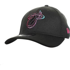 New Era Miahea 39Thirty Cap Miami Heat Black, izmērs: L/XL, melns