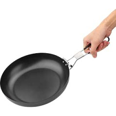 Leapiture Frying Pan Non-Stick Frying Pan Camping Pan with Folding Handle Portable Camping Cookware Outdoor Portable Frying Pan for Car Camping Backpack Travel Home