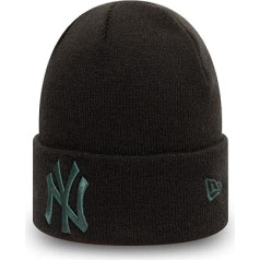 New Era New York Yankees Black Green MLB League Essential Cuff Knit Beanie