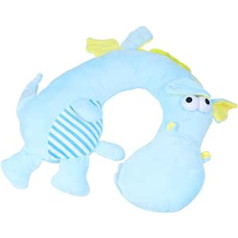 MAGICLULU Cute Doormat Body Cartoon Blue Suit Travel Neck Support Spilvens Lūpu spīdums Dzīvnieku U-veida spilvens Ceļojumu spilvens Perlamutra kombinētā šķīvīša vaigu sārtums 35c forma