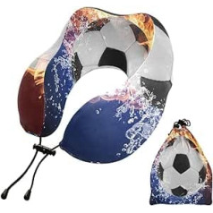 YOUJUNER Travel Pillow Fantasy Football Football Ball Memory Foam Neck Pillow Support Pillow Neck Pillow