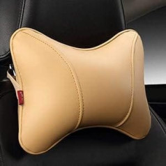 SAXTZDS Car headrest general leather neck pillow suitable for most cars.