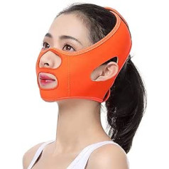 Face Lift Bandages, 2 Piece Face Lift Instruments, Face Lift Stickers, Lifting and Toning, Double Chin, V Face Device, Sleep Face Lifting Massager Beauty Bandage Beauty Tool Orange, Facelifting