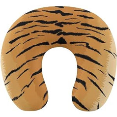 Tiger Texture Travel Pillow Pārnēsājams kakla spilvens U formas spilvena automašīnas galvas balsts vīriešiem un sievietēm