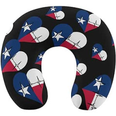 Love Texas Heartbeat ceļojumu kakla spilvens pieaugušajiem Memory Foam Pillow galvas balsta automašīnas spilvens lidmašīnai vilcienam