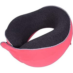 NCRD Travel Pillow Memory Foam Head Neck Support Pillow Travel Neck Pillow Neck Support Pillow U Shaped Portable Travel Pillow for Kids Adults Airplane Car Train Office (Color : Pink)