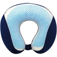 NCRD Travel Pillow Pure Memory Foam Neck Pillow for Aeroplanes, Comfortable and Breathable, Improved Design for Headrest, Car and Home Use