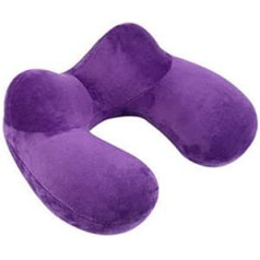 NCRD Travel Neck Pillow for Airplane Sleeping, Portable Pillow Neck Scraps Travel Slow Rebound Train Airplane (Color : Purple)