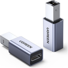 Переходник Ugreen USB Type C - USB Type B серый (US382)