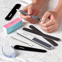 Manicare Nail Care Kit, File Polish and Clean Nails, Cuticle Trimming, Nail Cleaning, Emery Board, Nail Brush, Overgrown Cuticle, Manicure Tools, Salon Professional or Home