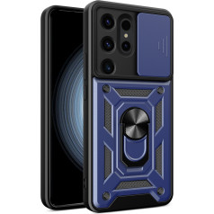 Kameras vāciņš priekš Samsung Galaxy S24 Ultra Hybrid Armor Camshield blue