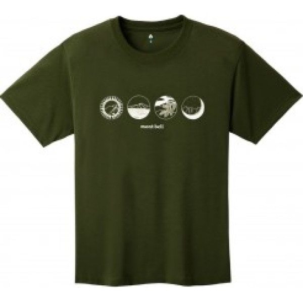 Krekls WICKRON T-Shirt MOUNTAIN SCENES S Dark Green