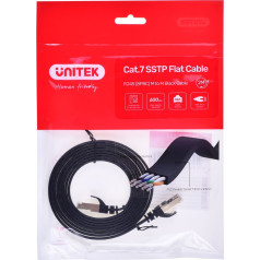 Ethernet tīkla kabelis rj45, plakans, cat.7, 2m