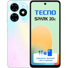 Tecno Išmanusis telefonas spark 20c bg7n 128+8 baltas