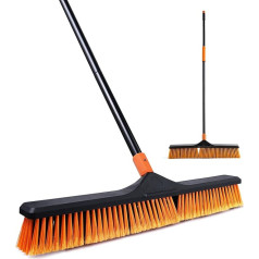 Broom with handle, street broom/floor brush, 2-1 Cleanhome, 166 cm, suitable for schools, factories, gardens, garden brooms, brushwood brooms, basketball courts and other areas.