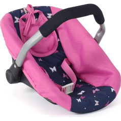 Bayer Chic 2000 - Doll Car Seat for Baby Dolls Carrier Doll Accessories Butterfly Navy Pink 708-33