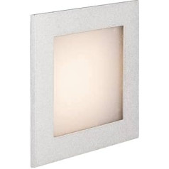 SLV LED Einbauleuchte Frame Basic | Wand- und Deckenleuchte für den Einbau | Eckig, Silber, 2700K Warmweiß | Stilvolle Wandleuchte, Einbau-Strahler LED Treppen-Beleuchtung, Stufen-Licht, Treppenlicht