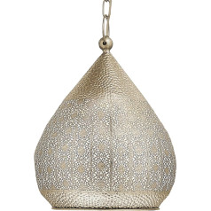 EGLO Pendelleuchte Melilla, 1 flammige Hängeleuchte Vintage, Orientalisch, Marokkanisch, Hängeleuchte aus Stahl in Gold, Esstischlampe, Wohnzimmerlampe hängend mit E27 Fassung, Ø 33 cm