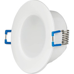 Vonhoff 6x LED iegremdējamo starmešu komplekts 6,5 W Dimmable Flat IP44 Vannas istaba 230 V Spot āra vannas istabas apgaismojuma panelis, gaismas krāsa: silti balta